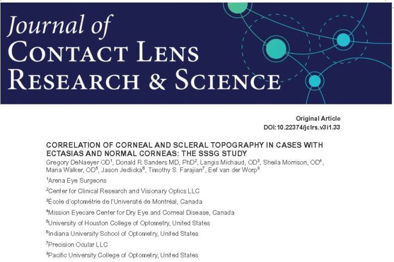 Correlation of Corneal and Scleral Topography