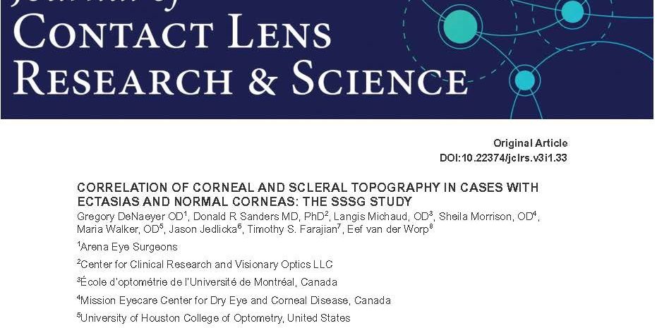 Correlation of Corneal and Scleral Topography